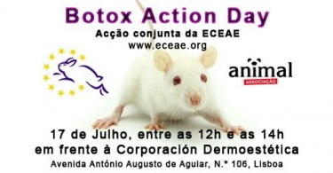 Ativistas contra experiências de botox em animais