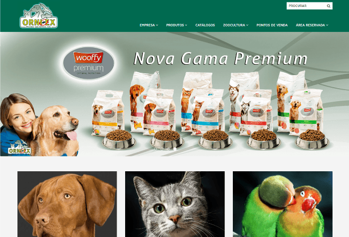 Site OrniEx Veterinária Atual