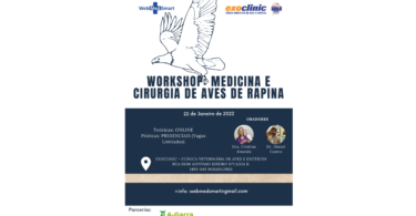 A WebMedSmart, em conjunto com a Exoclinic, realiza no dia 22 de janeiro um workshop dedicado à medicina e cirurgia de aves de rapina.