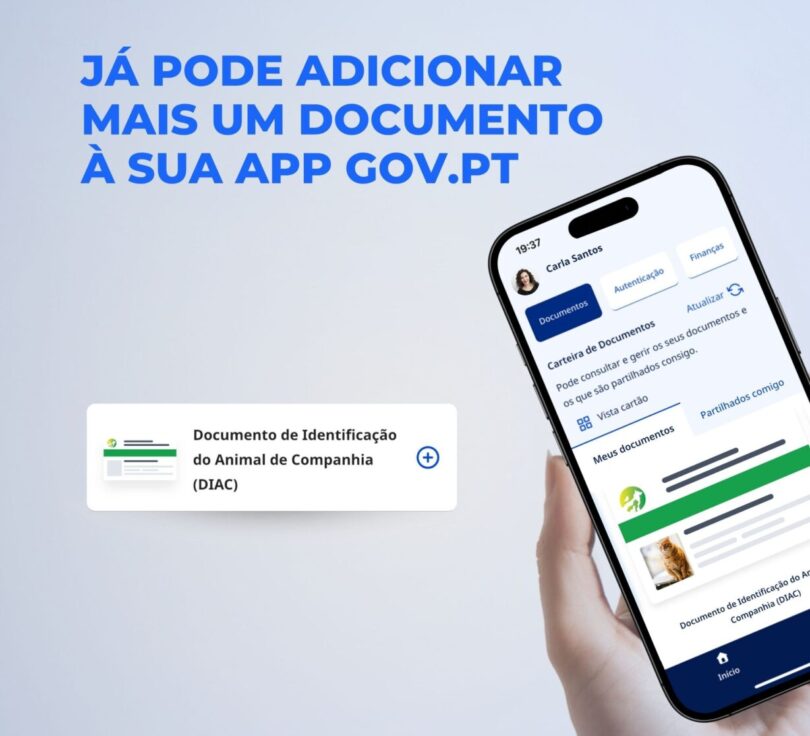 Documento de Identificação do Animal de Companhia já disponível na app GOV.P