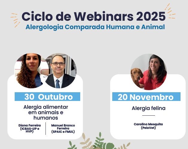 Webinars sobre alergologia comparada humana e animal entram na reta final